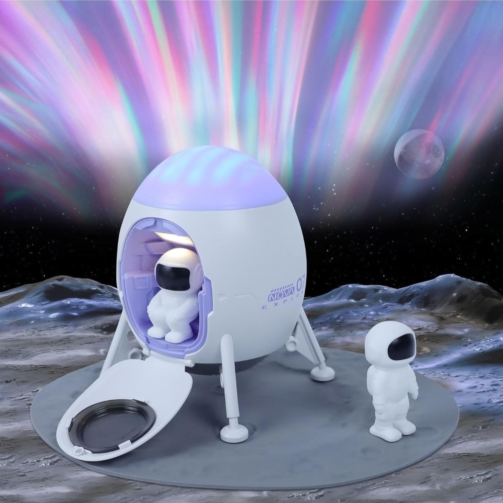 Lander Astronaut Projector Night Light, Built-in Speaker Space Man Buddy